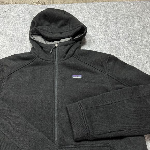 Patagonia Other - Patagonia Mens Better Sweater Hoodie Large Black Full Zip Pockets 3 Panel Hood